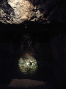 Il serbatoio di raccolta acqua nel Tunnel del Monte Santo