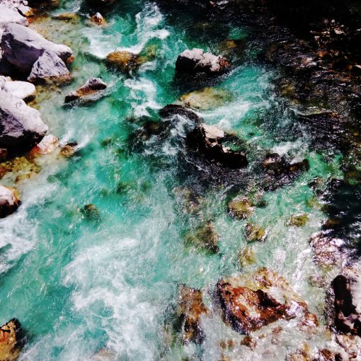 Le acque color smeraldo dell'Isonzo